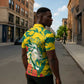 Togo Independence Day Zipper Polo Shirt Lion and Rose Proud To Be Togolese