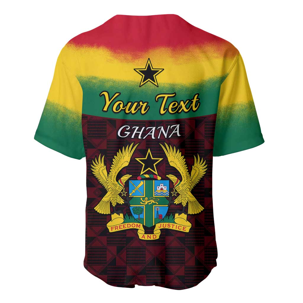 Personalised 1 July Ghana Republic Day Baseball Jersey African Pattern Mix Flag Unique Style