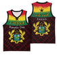 Personalised 1 July Ghana Republic Day Basketball Jersey African Pattern Mix Flag Unique Style - African Pride