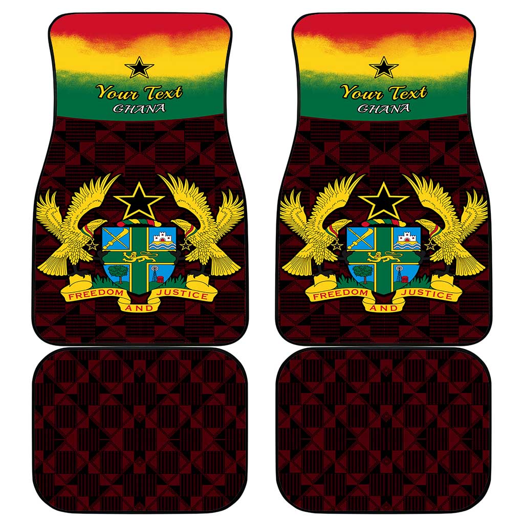 Personalised 1 July Ghana Republic Day Car Mats African Pattern Mix Flag Unique Style