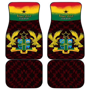 Personalised 1 July Ghana Republic Day Car Mats African Pattern Mix Flag Unique Style