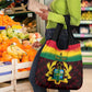 Personalised 1 July Ghana Republic Day Grocery Bag African Pattern Mix Flag Unique Style