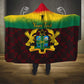 Personalised 1 July Ghana Republic Day Hooded Blanket African Pattern Mix Flag Unique Style