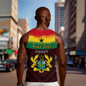 Personalised 1 July Ghana Republic Day Men Tank Top African Pattern Mix Flag Unique Style