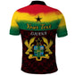 Personalised 1 July Ghana Republic Day Polo Shirt African Pattern Mix Flag Unique Style