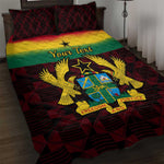 Personalised 1 July Ghana Republic Day Quilt Bed Set African Pattern Mix Flag Unique Style