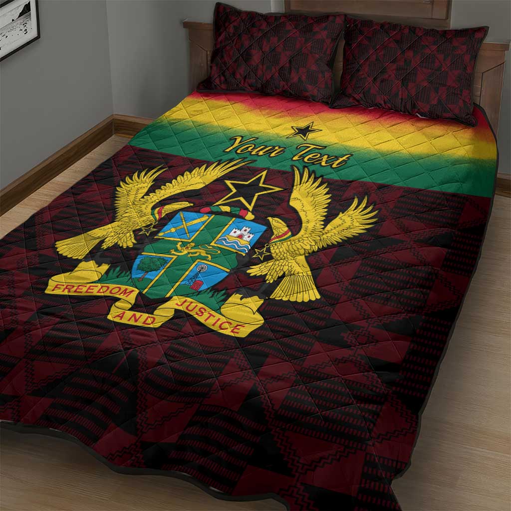 Personalised 1 July Ghana Republic Day Quilt Bed Set African Pattern Mix Flag Unique Style