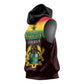 Personalised 1 July Ghana Republic Day Sleeveless Hoodie African Pattern Mix Flag Unique Style - African Pride