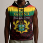 Personalised 1 July Ghana Republic Day Sleeveless Hoodie African Pattern Mix Flag Unique Style - African Pride