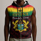 Personalised 1 July Ghana Republic Day Sleeveless Zip Hoodie African Pattern Mix Flag Unique Style - African Pride