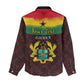 Personalised 1 July Ghana Republic Day Women Casual Shirt African Pattern Mix Flag Unique Style LT14