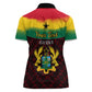 Personalised 1 July Ghana Republic Day Women Polo Shirt African Pattern Mix Flag Unique Style