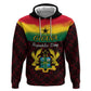 Personalised 1 July Ghana Republic Day Zip Hoodie African Pattern Mix Flag Unique Style