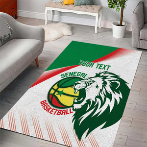 Afro Basketball Custom Senegal Area Rug Come On Lions - African Pride