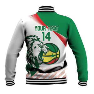 Afro Basketball Custom Senegal Baseball Jacket Come On Lions - African Pride