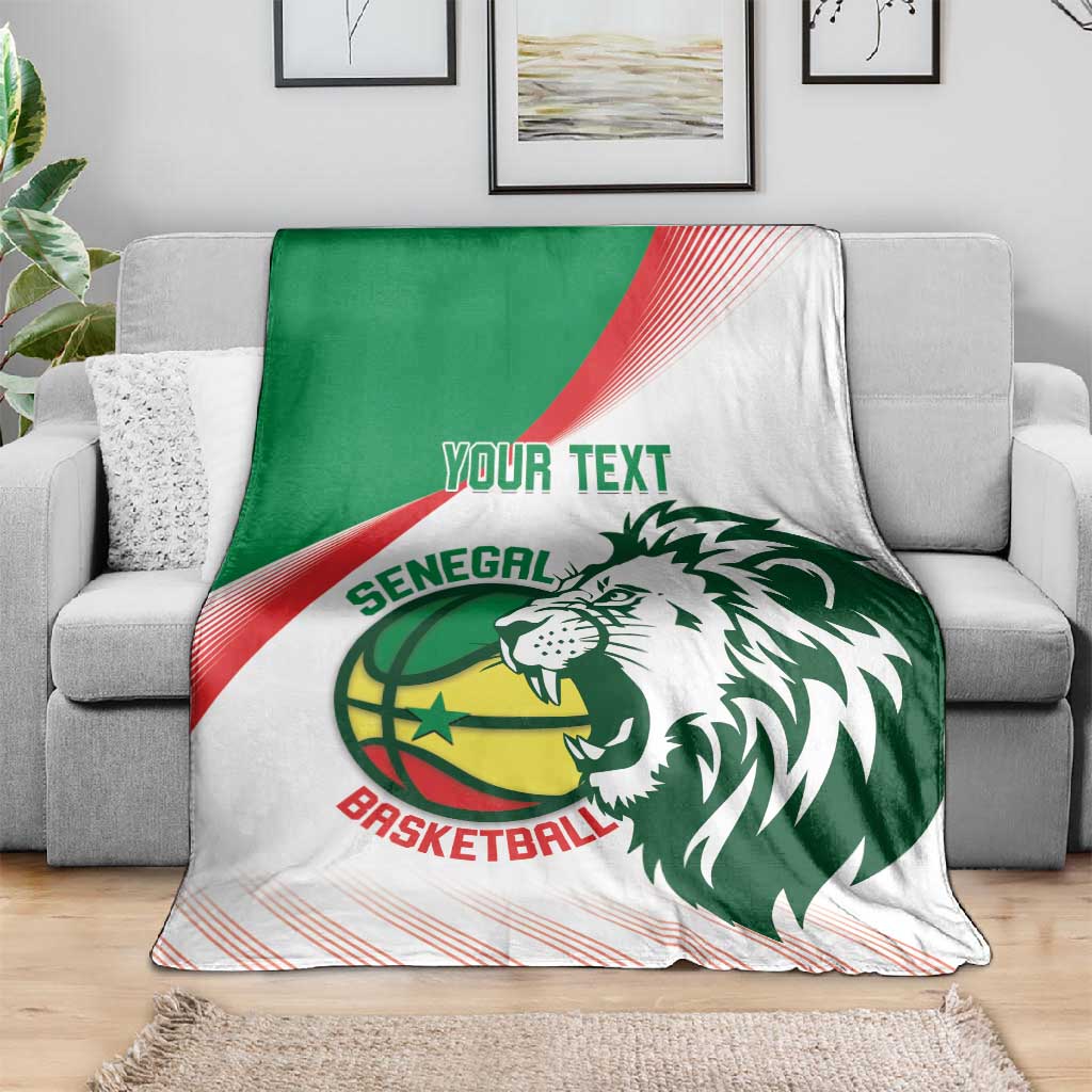 Afro Basketball Custom Senegal Blanket Come On Lions - African Pride