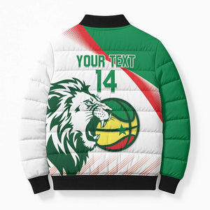 Senegal Basketball Custom Bomber Puffer Jacket Come On Lions