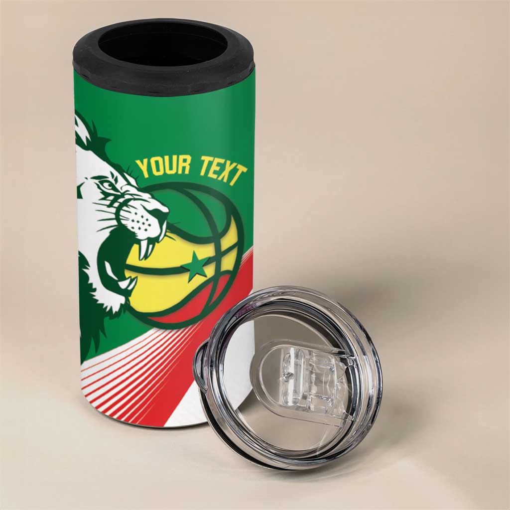 Afro Basketball Custom Senegal 4 in 1 Can Cooler Tumbler Come On Lions - African Pride