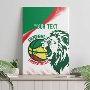 Afro Basketball Custom Senegal Canvas Wall Art Come On Lions - African Pride