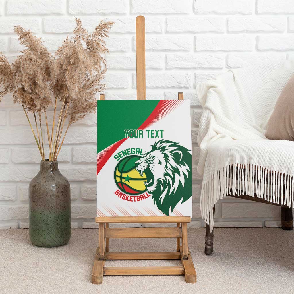 Afro Basketball Custom Senegal Canvas Wall Art Come On Lions - African Pride