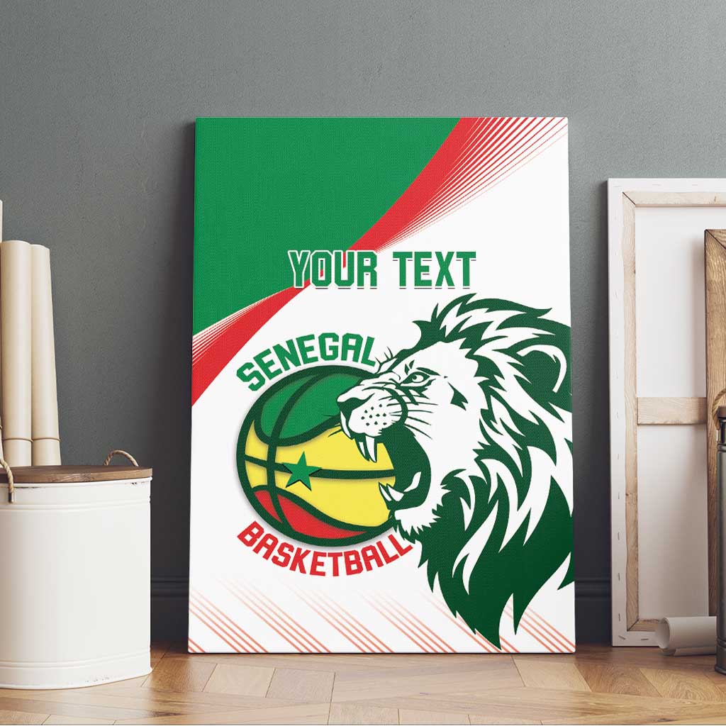 Afro Basketball Custom Senegal Canvas Wall Art Come On Lions - African Pride