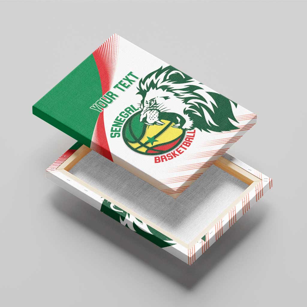 Afro Basketball Custom Senegal Canvas Wall Art Come On Lions - African Pride