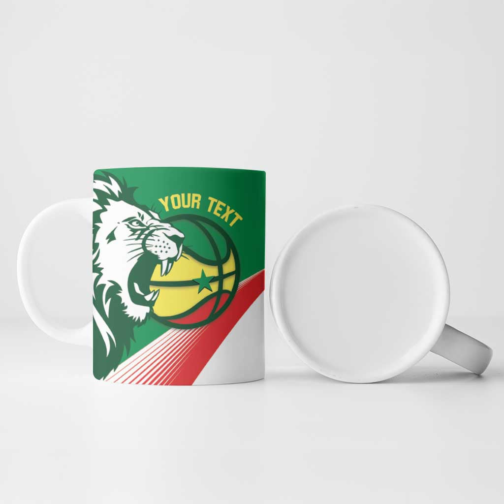 Senegal Basketball Custom Ceramic Mug Come On Lions