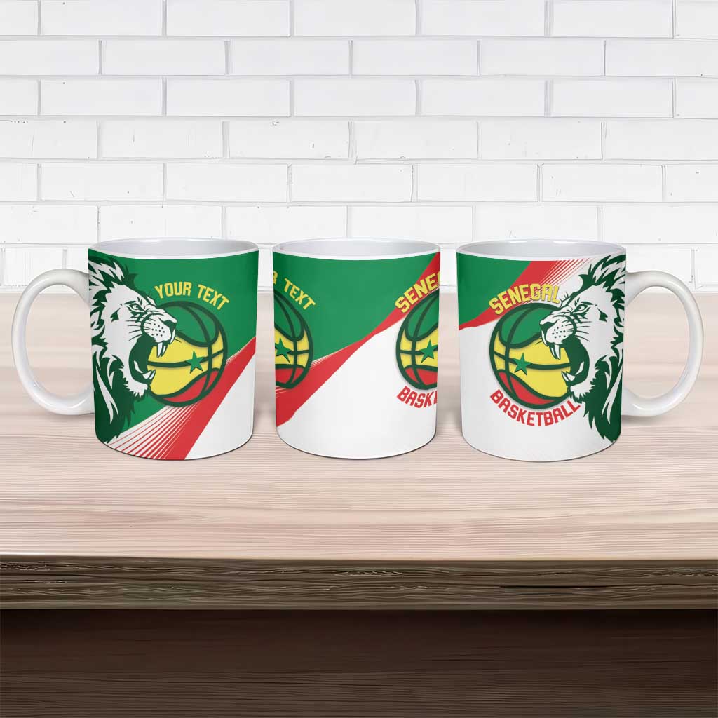 Senegal Basketball Custom Ceramic Mug Come On Lions