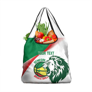 Afro Basketball Custom Senegal Grocery Bag Come On Lions - African Pride