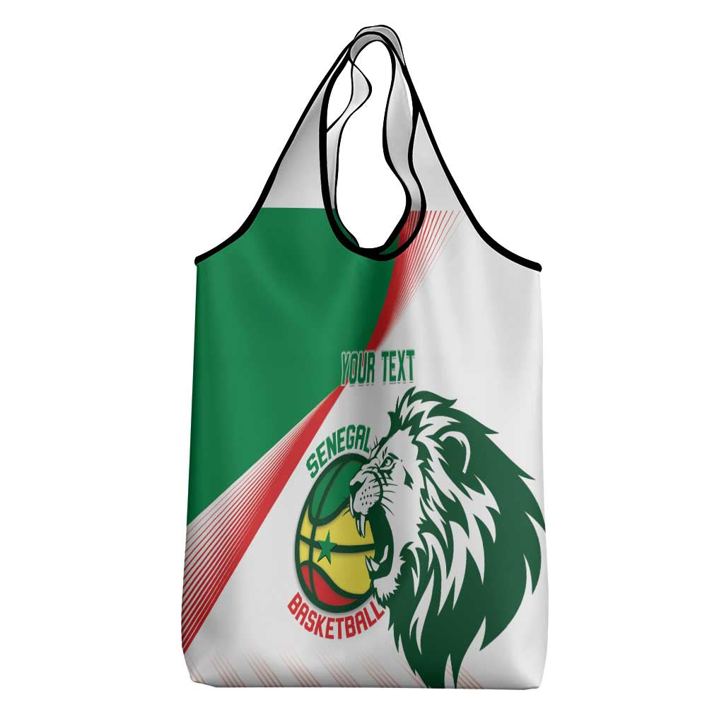 Afro Basketball Custom Senegal Grocery Bag Come On Lions - African Pride
