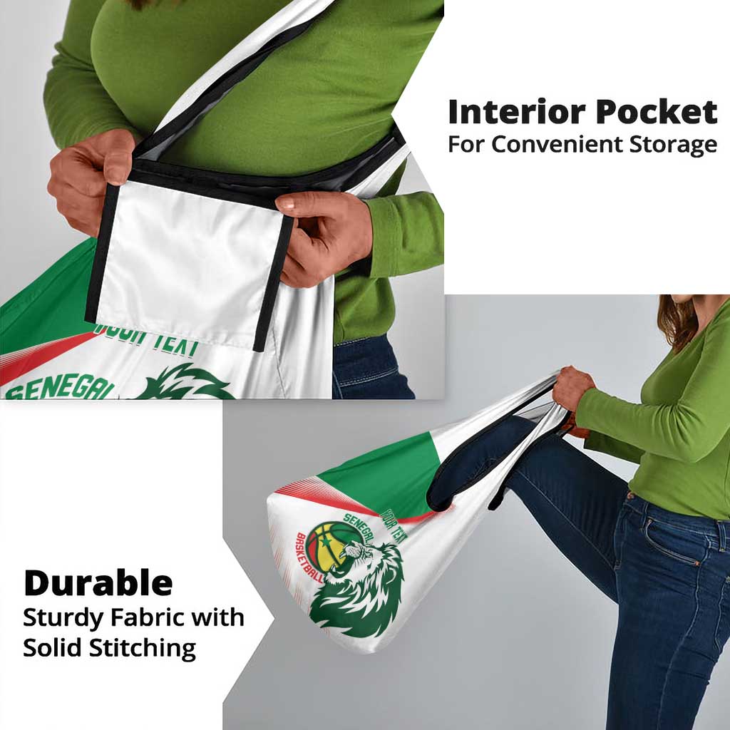 Afro Basketball Custom Senegal Grocery Bag Come On Lions - African Pride