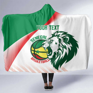 Afro Basketball Custom Senegal Hooded Blanket Come On Lions - African Pride