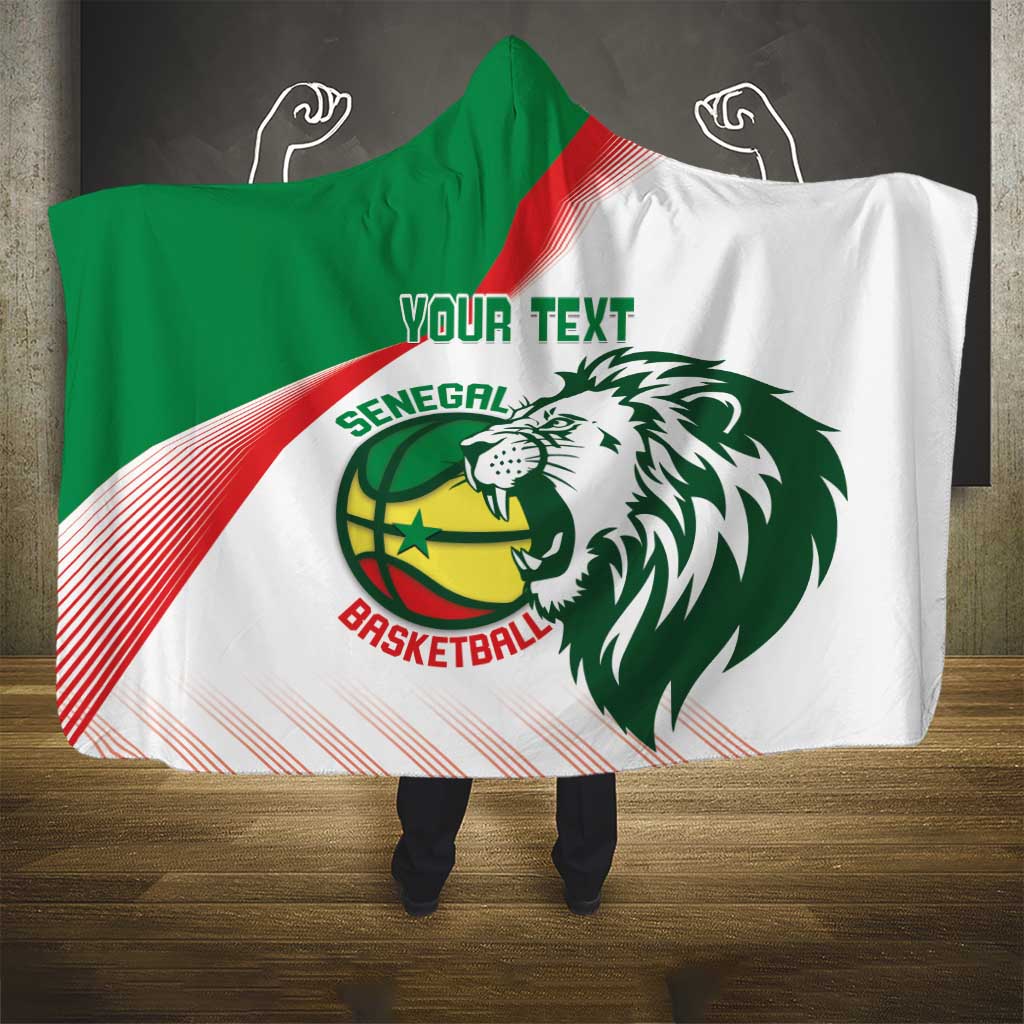 Afro Basketball Custom Senegal Hooded Blanket Come On Lions - African Pride