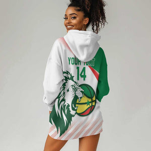 Afro Basketball Custom Senegal Hoodie Dress Come On Lions - African Pride