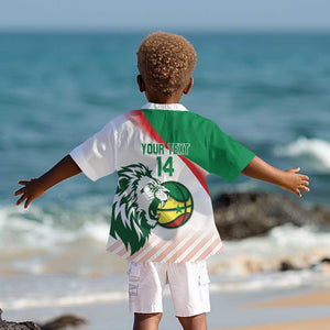 Afro Basketball Custom Senegal Kid Hawaiian Shirt Come On Lions - African Pride