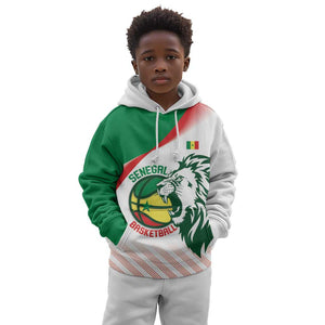 Afro Basketball Custom Senegal Kid Hoodie Come On Lions - African Pride