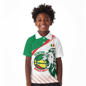Afro Basketball Custom Senegal Kid Polo Shirt Come On Lions - African Pride