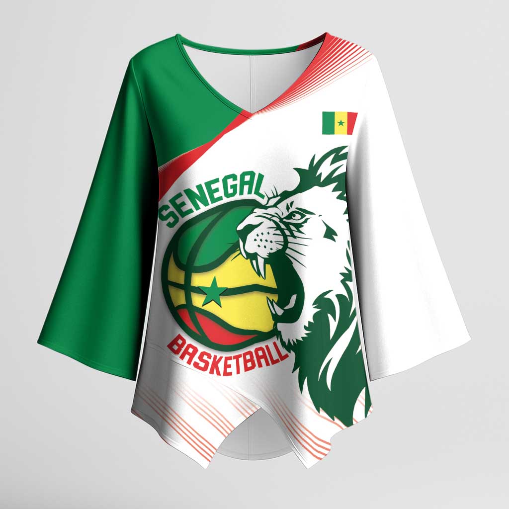 Senegal Basketball Custom Kimono Sleeve Blouse Come On Lions