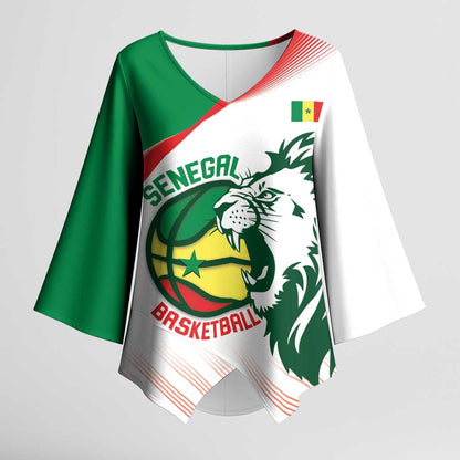 Senegal Basketball Custom Kimono Sleeve Blouse Come On Lions