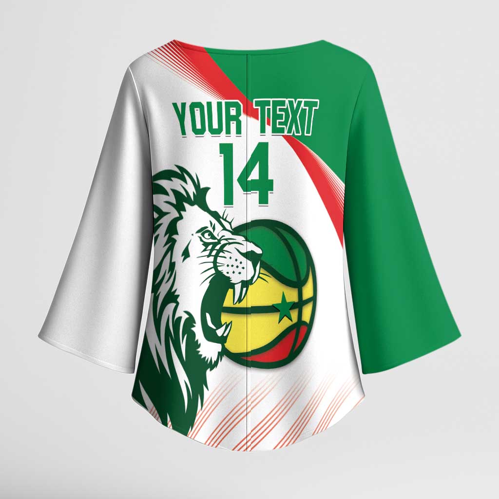 Senegal Basketball Custom Kimono Sleeve Blouse Come On Lions