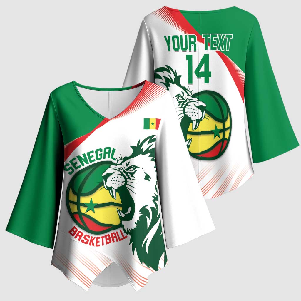 Senegal Basketball Custom Kimono Sleeve Blouse Come On Lions