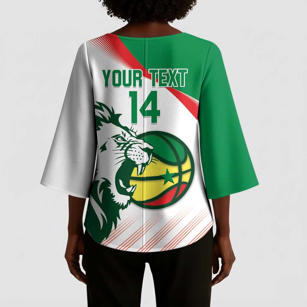 Senegal Basketball Custom Kimono Sleeve Blouse Come On Lions