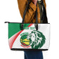 Afro Basketball Custom Senegal Leather Tote Bag Come On Lions - African Pride