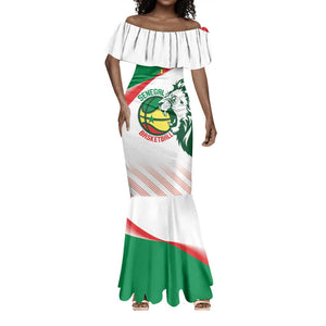 Afro Basketball Custom Senegal Mermaid Dress Come On Lions - African Pride
