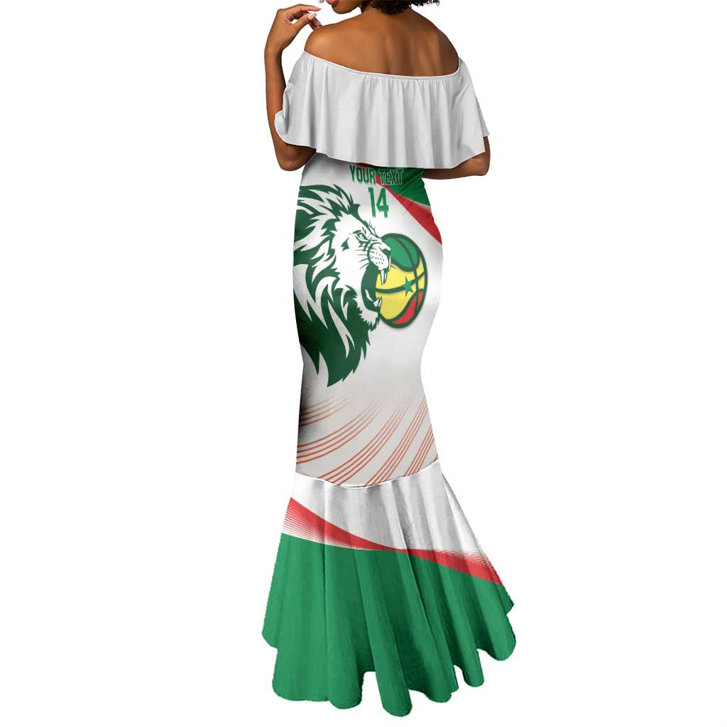 Afro Basketball Custom Senegal Mermaid Dress Come On Lions - African Pride