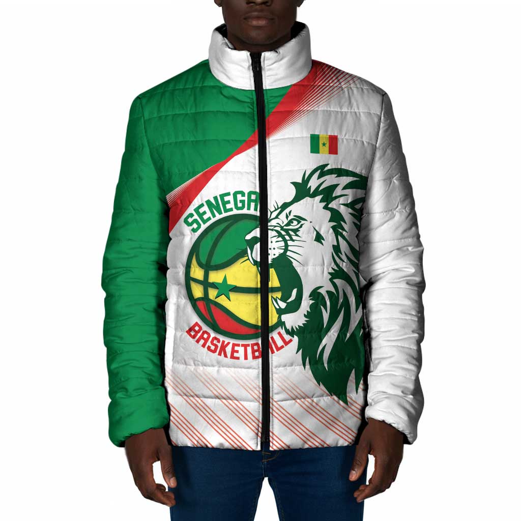Senegal Basketball Custom Padded Jacket Come On Lions