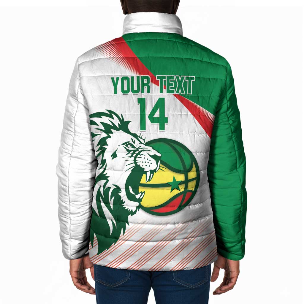 Senegal Basketball Custom Padded Jacket Come On Lions