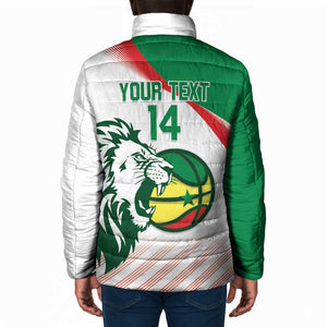 Senegal Basketball Custom Padded Jacket Come On Lions