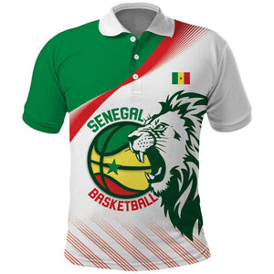 Afro Basketball Custom Senegal Polo Shirt Come On Lions - African Pride