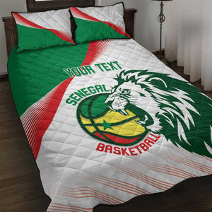 Afro Basketball Custom Senegal Quilt Bed Set Come On Lions - African Pride
